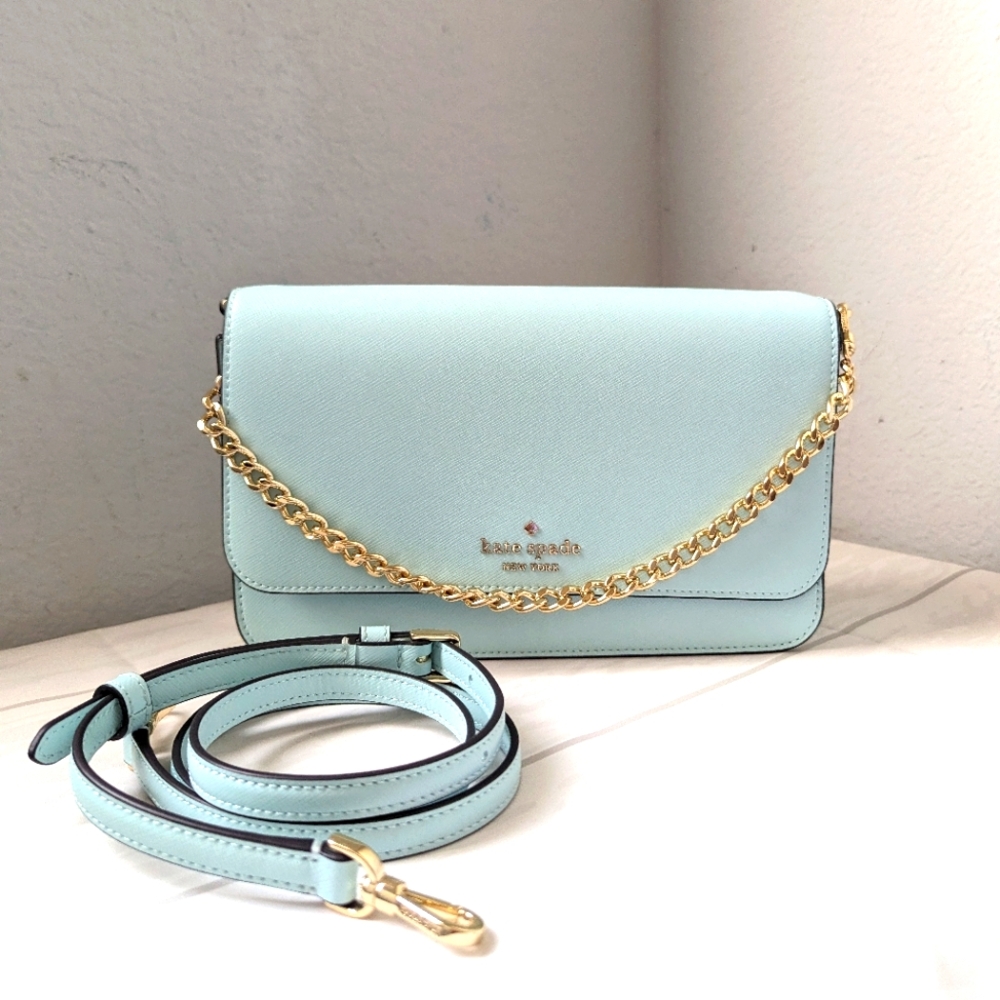 NWT Kate Spade KC430 Madison Flap Convertible Crossbody Blue Glow